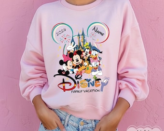 Niestandardowa koszulka Disney Vacation 2026, Koszulki rodzinne Disney, Koszulka Disney Trip 2026, Koszulki Disneyland, Koszulki dla par Disney, Koszulka Disneyworld