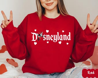 Sudadera Disney a juego para pareja, camiseta Disney de San Valentín, camiseta Disney de Mickey y Minnie, regalo para pareja