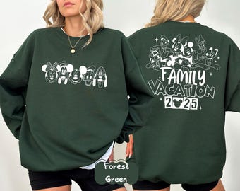 Chemise vacances en famille Disney, chemise Mickey et ses amis Disneyworld, t-shirt assorti Disney, chemises famille Disney 2025, voyage Disneyworld rétro