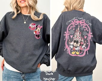 Happiest Couple On Earth Disney Valentines Sweatshirt, Mickey and Minnie Valentines Sweater, Couples Matching Disney Hoodie,Sweethearts Nite