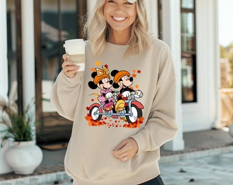 Sudadera de otoño de Mickey y Minnie, camiseta de otoño de Disney, camiseta de otoño de Mickey, camiseta de fiesta de Halloween de Disney, camiseta de otoño de Disney, camiseta de calabaza