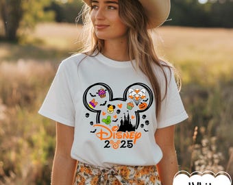 Custom Disney Halloween Shirt, 2025 Disney Halloween Shirt,Mickey Minnie Halloween Shirt,Custom Family Disney Tshirt,Halloween Family Shirt