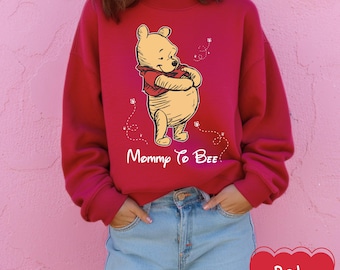 Dad Mom Pregnancy Shirt, Winnie The Pooh Mommy to Be Sweater, Daddy to Be Shirt, Disney Mama Shirt, Mom To Be Shirt, Dad To Be Shirt