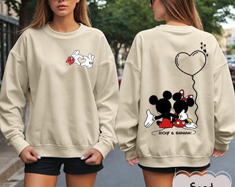 Disney Valentine Sweatshirt, Valentine Matching Couples Hoodies, Valentine Mickey and Minnie Shirt, Lovely Shirt, Disney Valentine Shirt