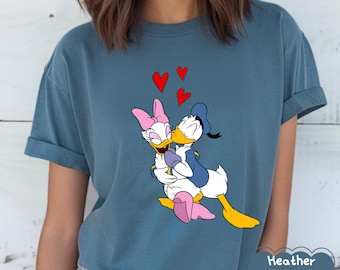 Camiseta de Daisy y el Pato Donald, Camisetas de parejas de Disney, Camiseta de Disney World, Noche de San Valentín, Camiseta de WDW