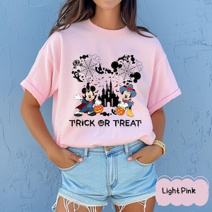 Mickey Minnie Halloween Shirt, Trick or Treat  Shirt, Disney Halloween Family Shirts, Halloween Couple Tshirt, WDW Tee