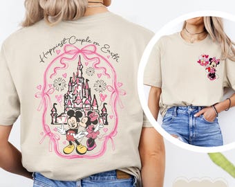 Happiest Couple On Earth Disney Valentines Shirt, Mickey and Minnie Valentines Shirt, Couples Matching Disney Tee, Sweethearts Nite