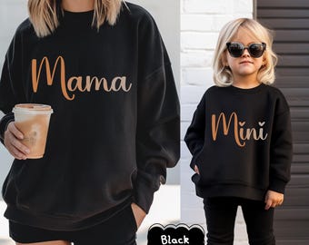Passende Mama und Mini Sweatshirts, Mama Sweatshirt, Mutter Tochter Pullover, Mommy & Me Passendes Sweatshirt, neue Mutter Geschenk, Geschenk für Mutter