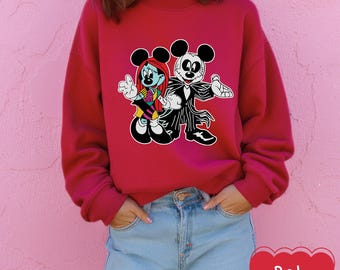 Halloween Mickey Minnie Disney Couple Sweater, Mickey and Minnie Shirt, Halloween Couple Shirt, Disneyland Halloween, Disney Matching Couple