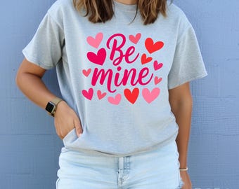 BE MINE Chenille Patch Valentines Day Shirt, Valentines Shirt, Valentines Shirt, XOXO Heart Shirt Love Shirt, Gift For Her