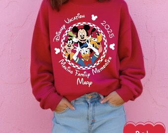 Spersonalizowany sweter rodzinny, wycieczka do Disneya 2025, wakacje w Disneyu 2025, koszulka rodzinna Disney, pasujące koszulki Disney, Disney World 2025