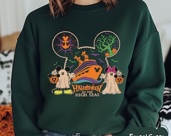 Halloween Disney Cruise Sweatshirt, Mickey Mouse Zombie Cruise Shirt, Mickey Halloween Scary Cruise Shirt, Minnie Horror Cruise Shirt