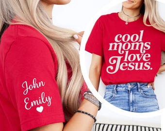Cool Moms Love Jesus Shirt, Praying Mama, Religious Mom Shirt, Inspirational Mom Tee, Gift for Mom, Faithful Mother Gift