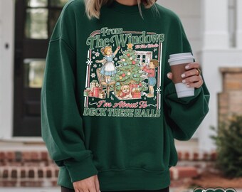 From The Windows To The Walls Shirt, Retro Christmas Shirt, Womens Holiday Shirt, Xmas Shirt Gift, Christmas Funny Song Sweater