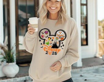Custom Disney Halloween Sweater, 2025 Disney Halloween Shirt,Mickey Minnie Halloween Shirt,Custom Family Disney Shirt,Halloween Family Shirt
