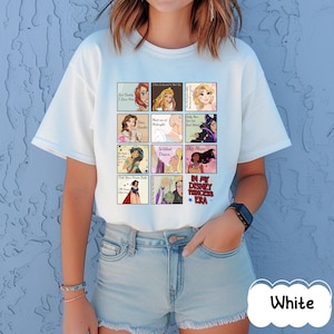 Retro In My Disney Princess Era Shirt, Disney All Princess Quotes Tee, Tiana Ariel Elsa Rapunzel Belle Jasmine Tee, Magic Kingdom Girl Trip