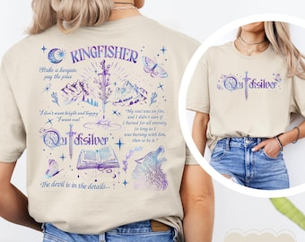 Kingfisher Quicksilver Buch inspiriert Shirt | Fantasy Schwert Mond Wolf Schmetterling Witchy Zitat Tee Gothic Dark Academia Geschenk
