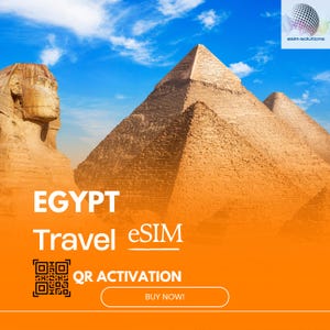eSIM For Egypt 10GB for 30 Days (Data only) QR Delivery