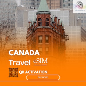 eSIM For Canada 10GB for 30 Days (Data only) QR Delivery
