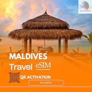 eSIM Maldives 3GB for 7 Days (Data only) QR Delivery