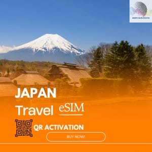 eSIM For Japan 10GB for 30 Days (Data only) QR Delivery