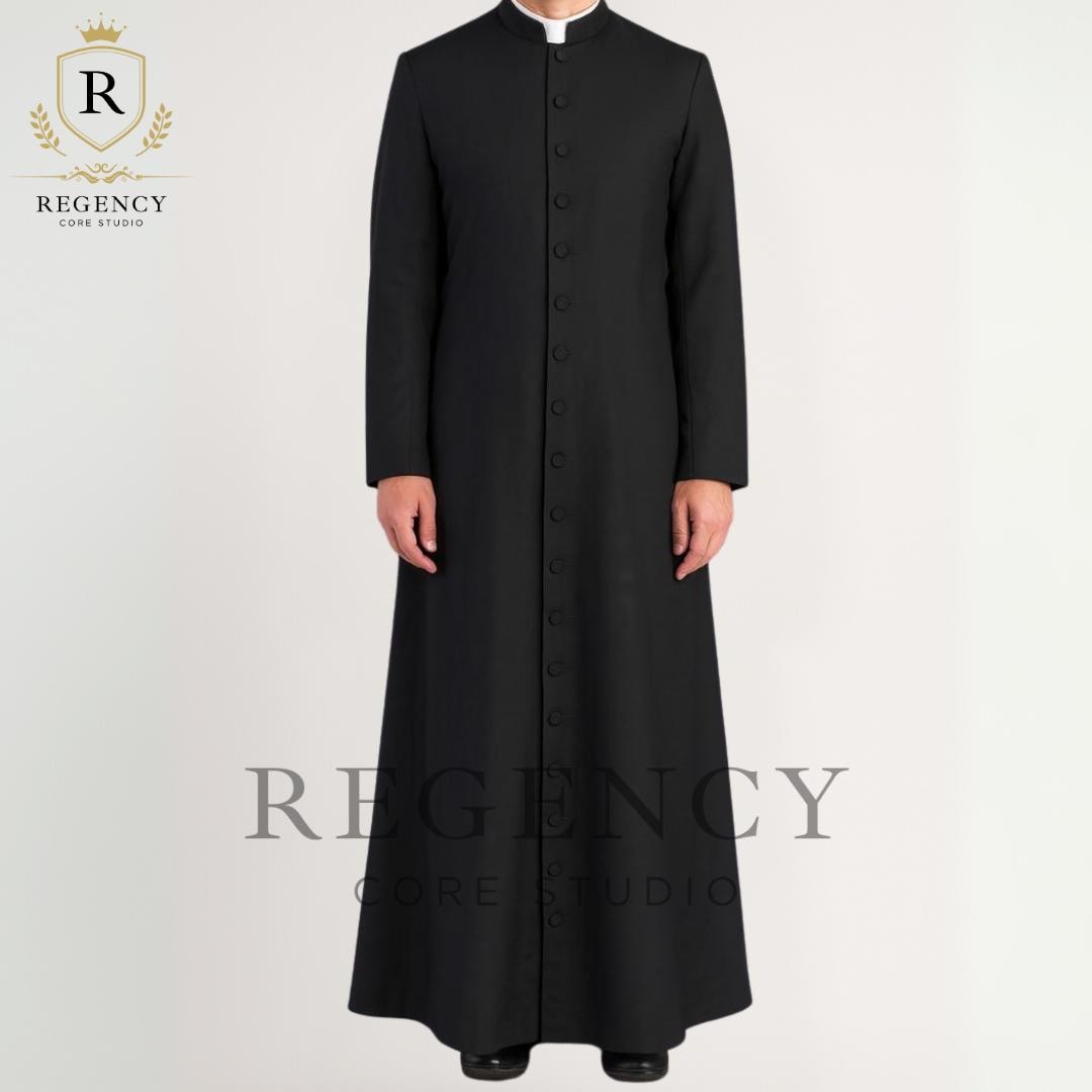 Traditional Roman Catholic Black Clergy Cassock Robe –33 Button Priest ...
