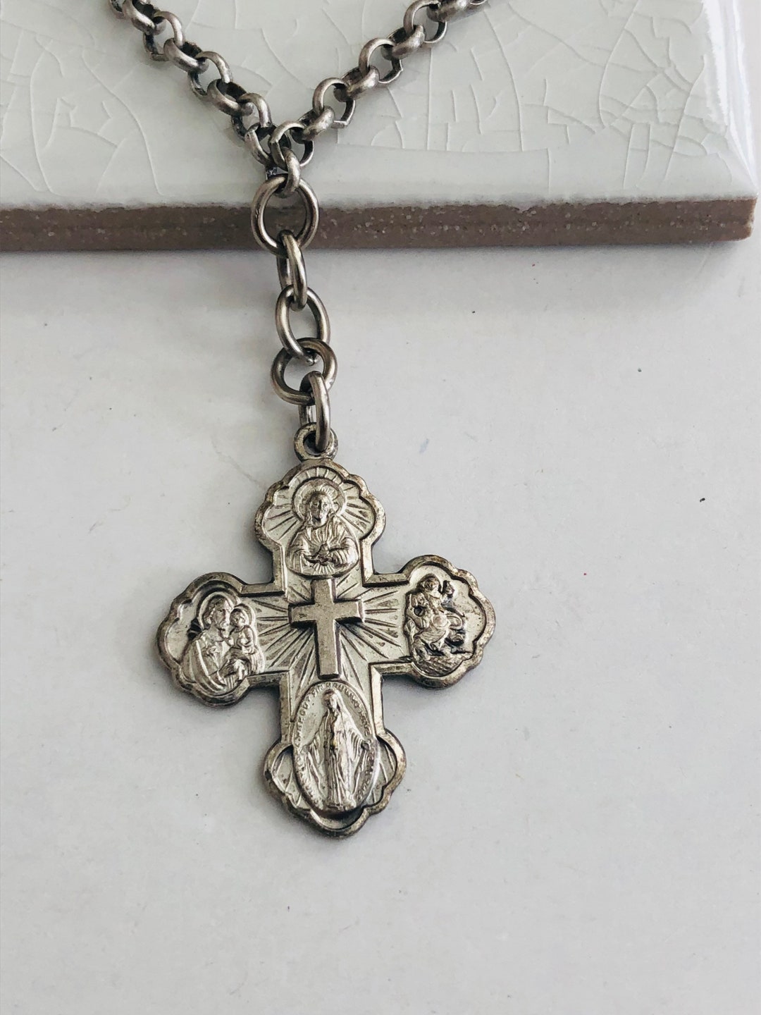 Four way cross necklace Clearance