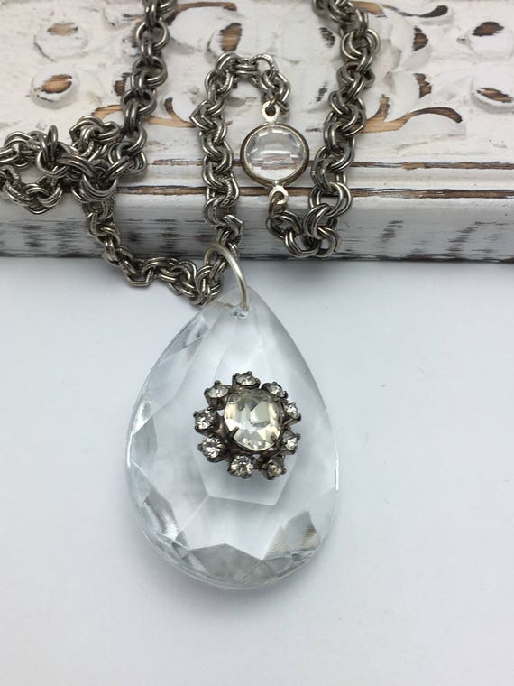 Crystal chandelier deals necklace