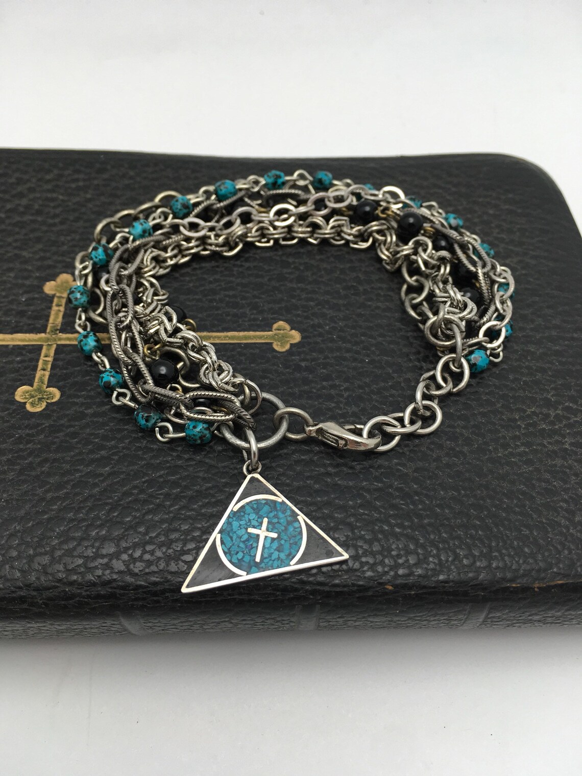Cross Bracelet Religious Charm Bracelet Religious Bracelet Etsy