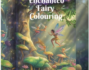 Enchanted Fairy Colouring Book | 20 Magical Pages for Kids & Adults | Printable PDF Fantasy Colouring