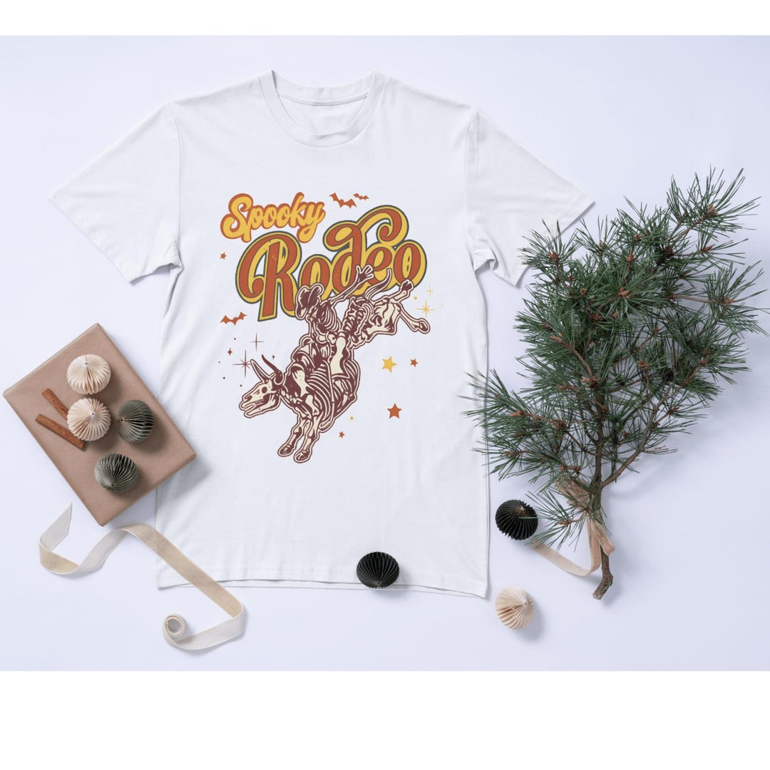 Spooky Rodeo Skeleton Cowboy Digital Print Design PNG, Retro Western ...