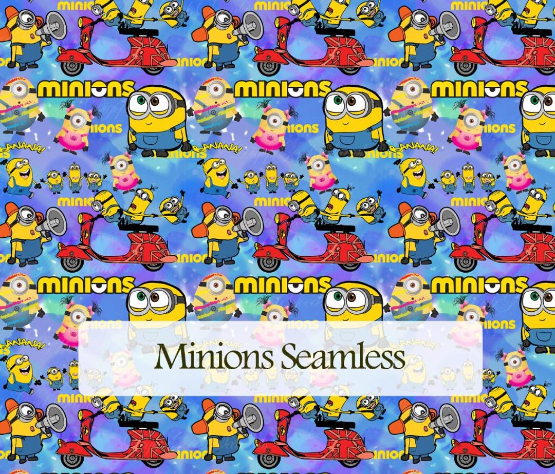Minions Seamless Pattern,minions Digital Paper Cartoon Seamless Pattern ...