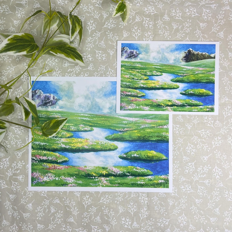 Secret Garden Print | Wall Decoration | Studio Ghibli Anime Lovers | Landscape Cozy Watercolor Art | Whimsical Aesthetic image 6