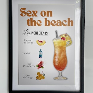 Sex On The Beach Cocktail Posters