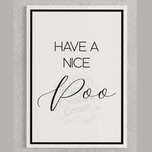 Have a nice poo wall art - DIGITAL DOWNLOAD