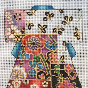 Silk Scarves Kimono Needlepoint Canvas