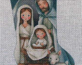 Nativity Mini Stocking Needlepoint Canvas