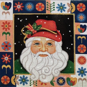 German Santa Needlepoint Canvas