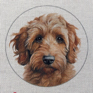 Labradoodle Needlepoint Canvas