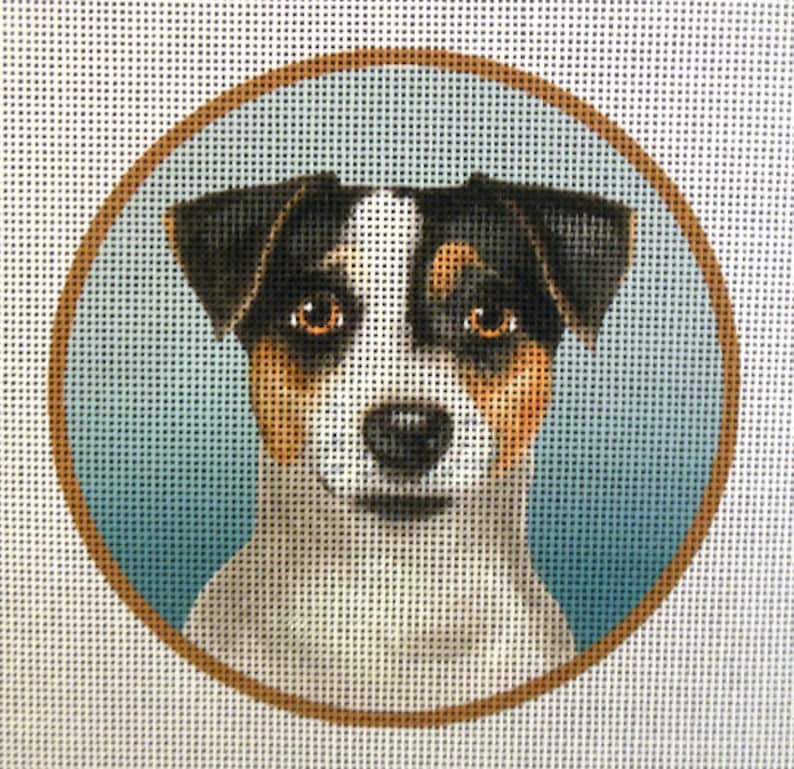 Jack Russell Terrier Needlepoint Canvas