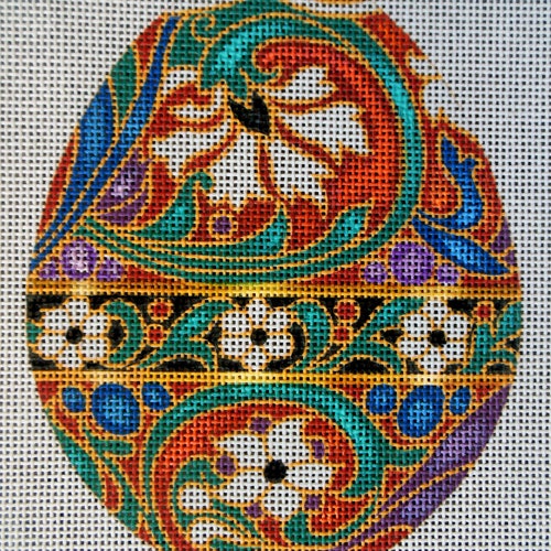 Asian Egg Needlepoint Canvas Etsy