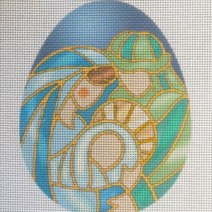 Nativity Egg Needlepoint Canvas