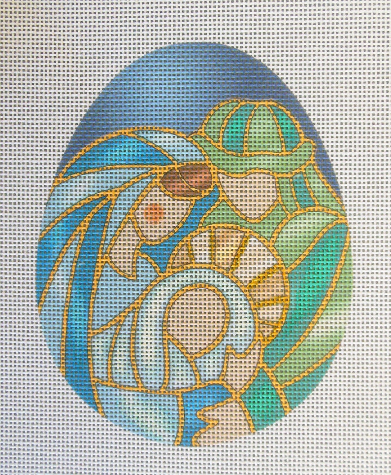 Nativity Egg Needlepoint Canvas Etsy