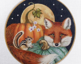 Fox in Pumpkin Patch