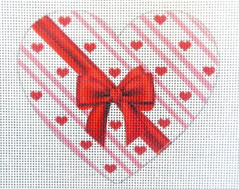 Valentine Candy Box Heart Needlepoint Canvas