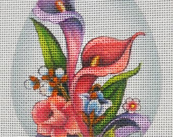 Calla Lily Egg  HP Needlepoint Canvas