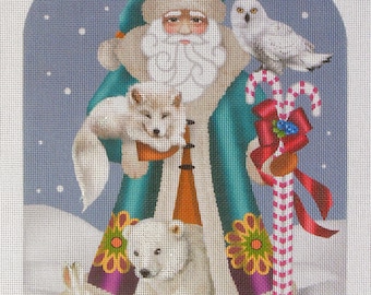 North Pole Santa Needlepoint Canvas