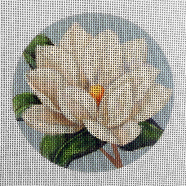 Kit Punto Croce Cuscino Magnolia 45x45 Cm - Tela Stampata, Filo, Ago, Istruzioni