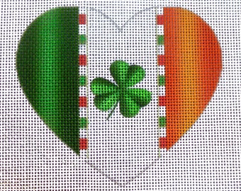 Irish Heart Needlepoint Canvas