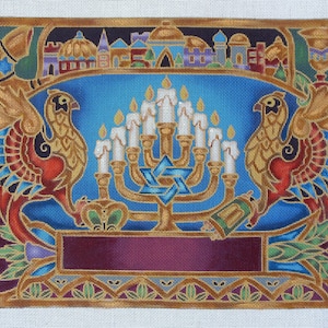 Phoenix Tallit Bag Needlepoint Canvas